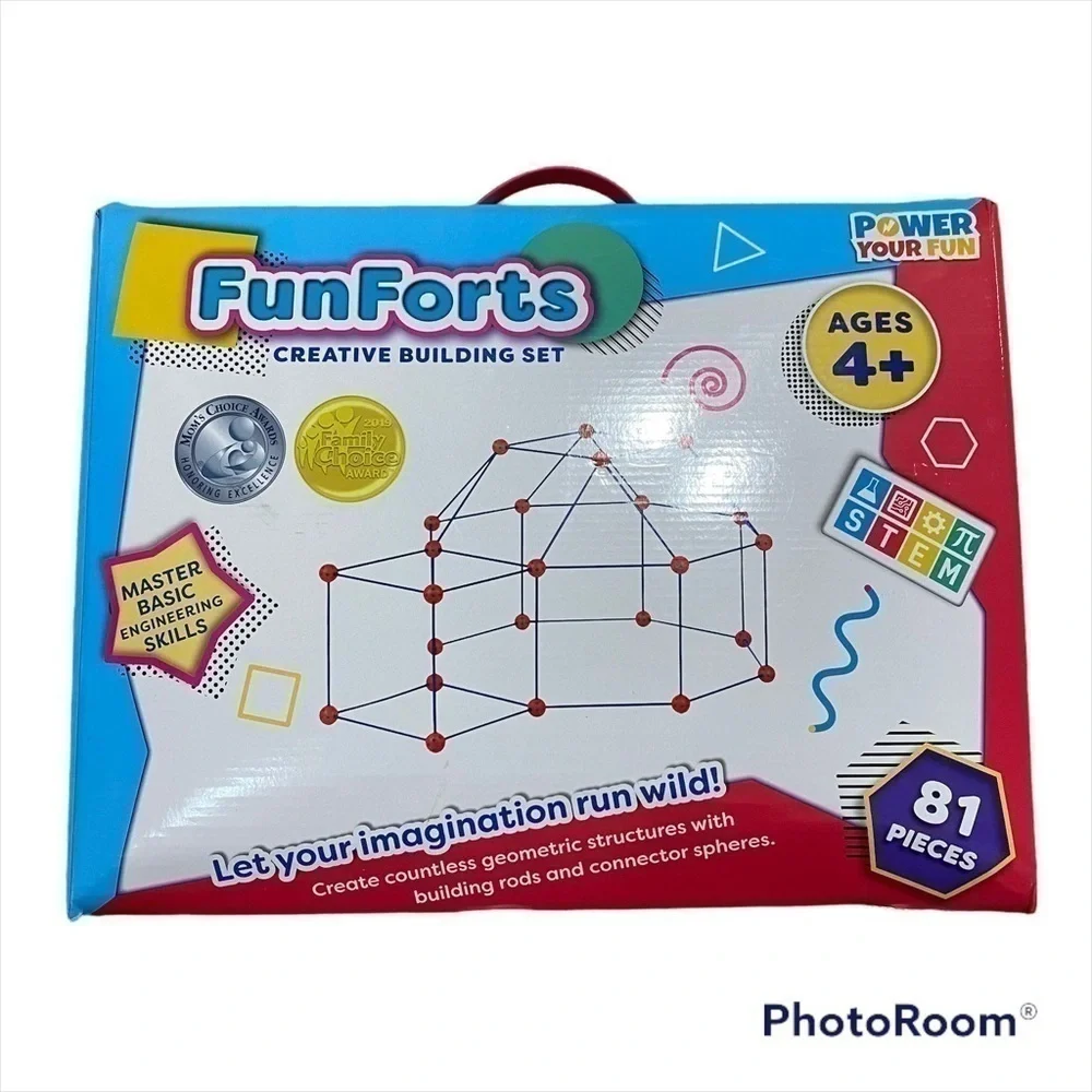 Fun Forts Building Set Kids Toy Stem 81 Pieces Age 4+
